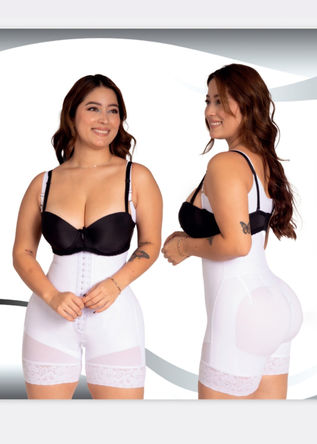 Faja colombiana Entera a media pierna y tiras delgadas