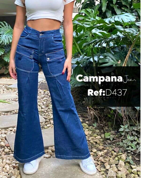 Jeans levanta cola acampanado 437