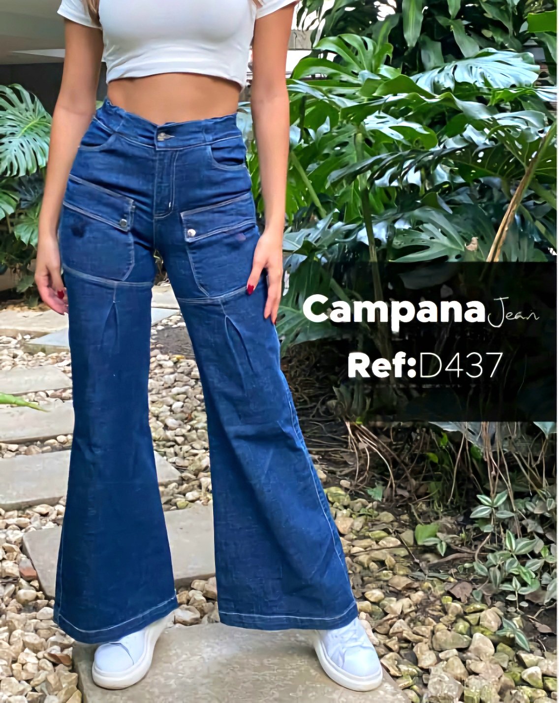 Jeans levanta cola acampanado 437