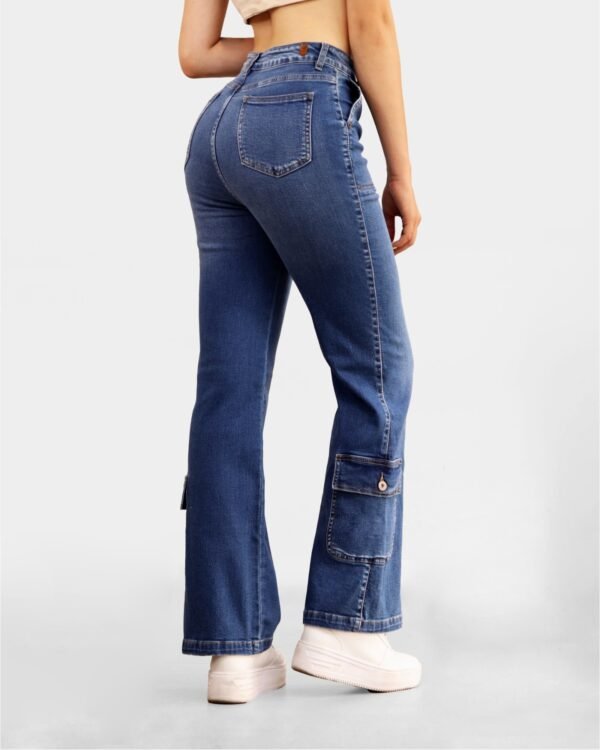 Jeans cargo basta ancha