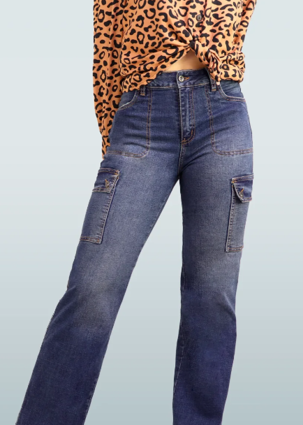 Jeans cargo basta recta