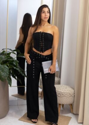 Conjunto de pantalon y crop top Lowell