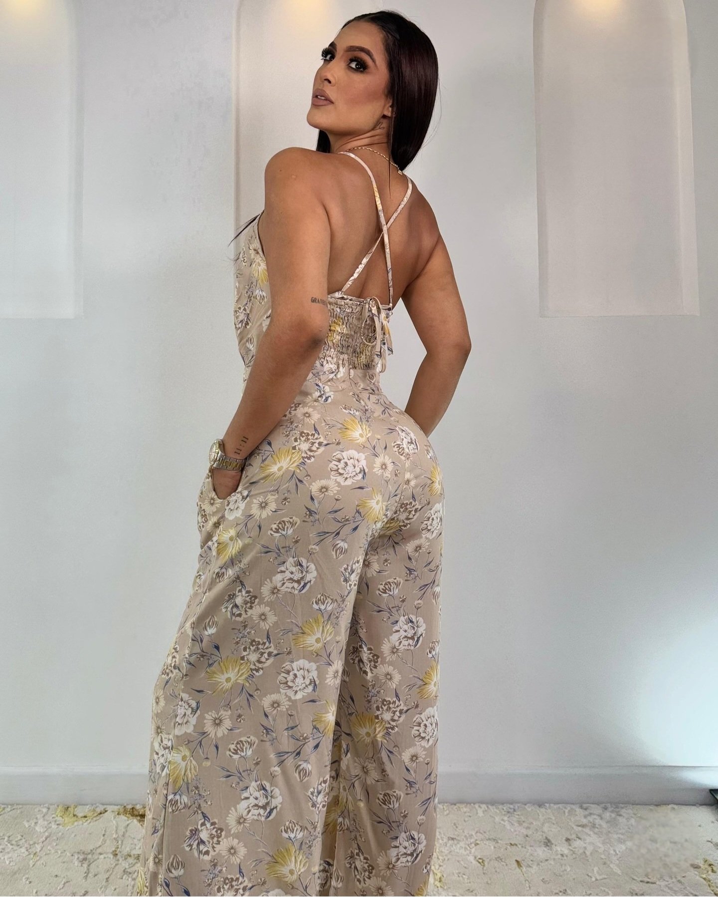 Enterizo floral palazzo - Image 4