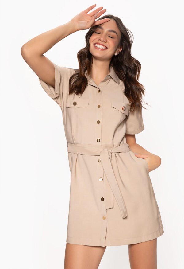 Vestido para dama manga corta