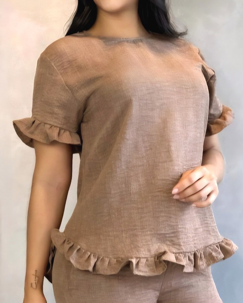 Blusa con ruchas