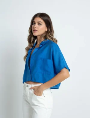 Camisa manga corta Azul