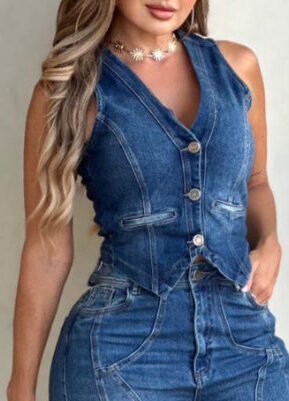 Chaleco en Denim stretch AS06365