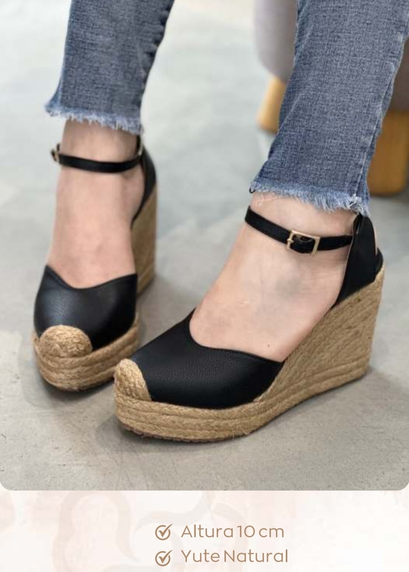 Sandalia Plataforma alta en Yute