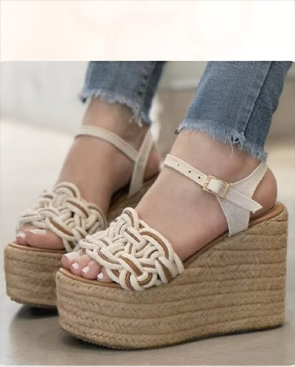 Sandalia Plataforma en Yute Camel