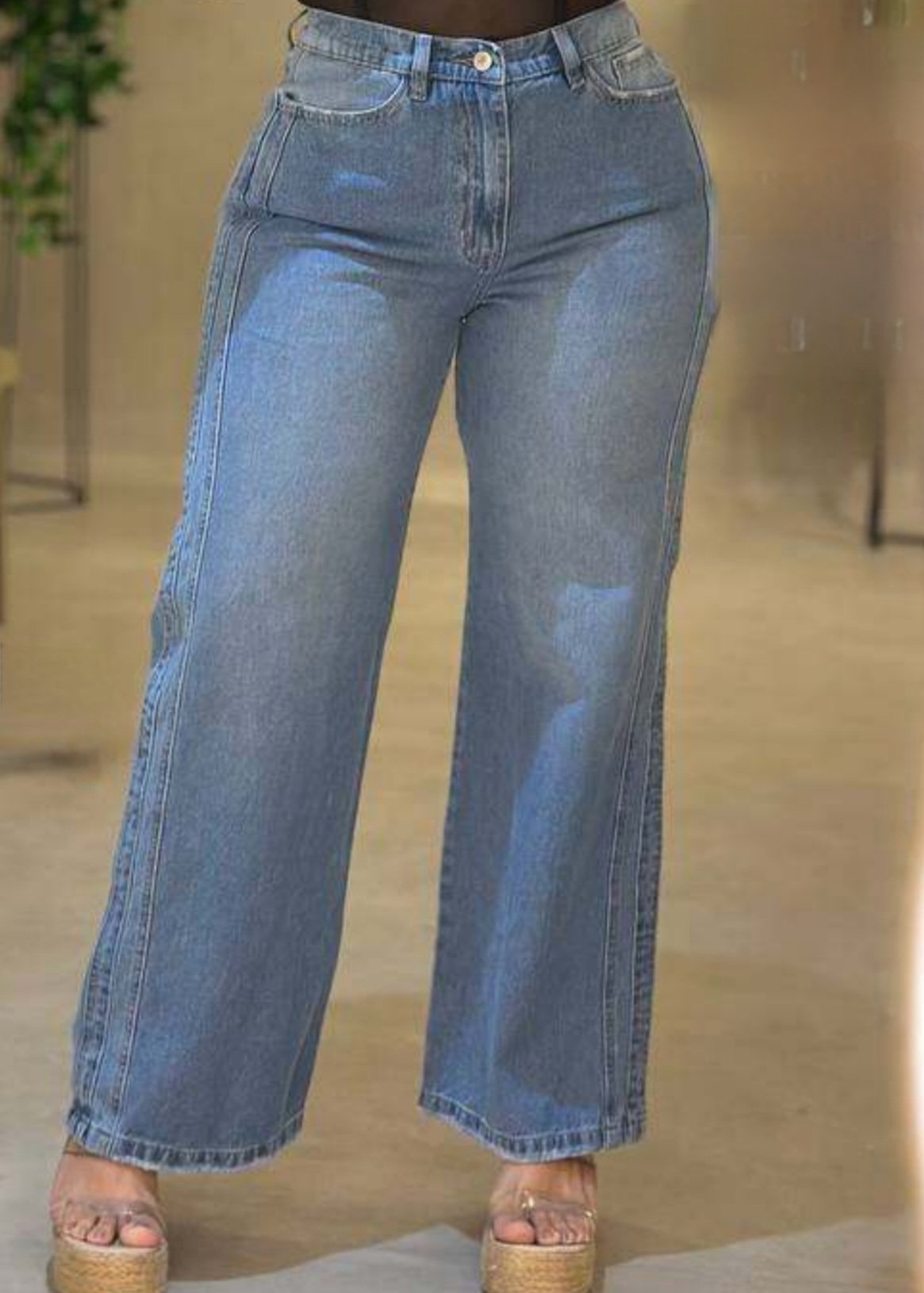 Jean basta ancha tiro alto - Image 2