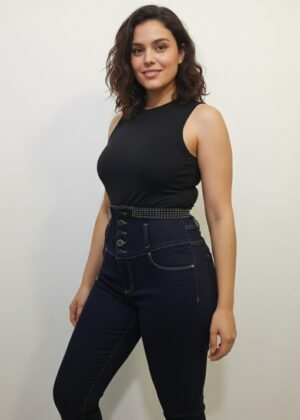 Jeans Levanta cola Azul Oscuro skinny