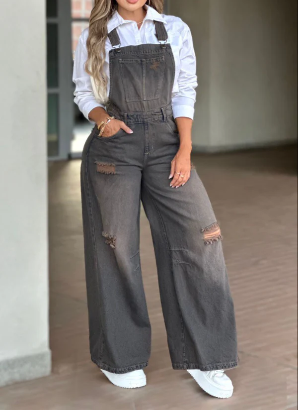 Overol Wide leg Chocolate