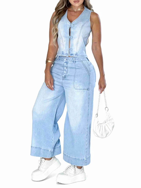 Chaleco en Denim Stretch AS06305