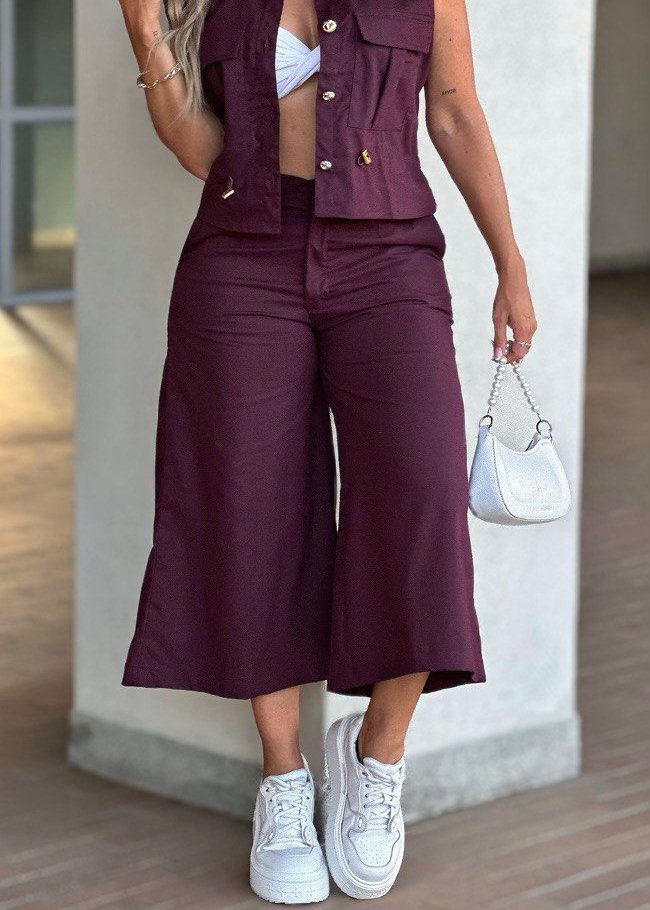 Pantalón culotte en dril stretch ASP00512 - Image 5