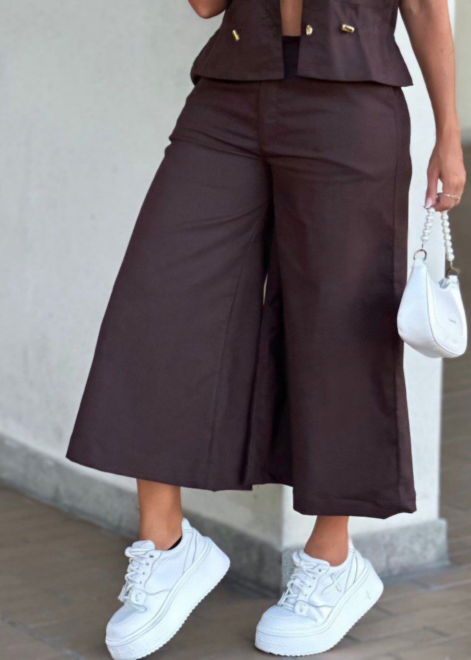 Pantalón culotte en dril stretch ASP00512 - Image 3