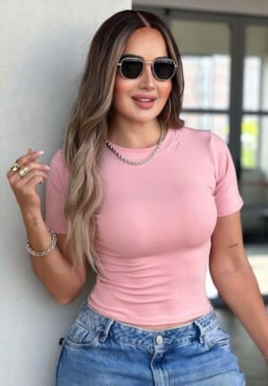 Blusa manga corta stretch ASP00605