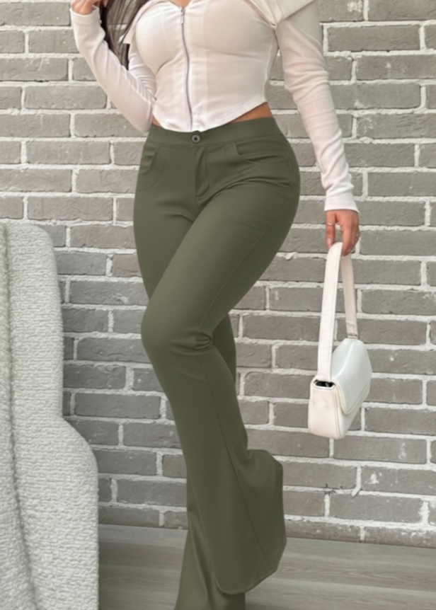 Leggins con faja verde oliva