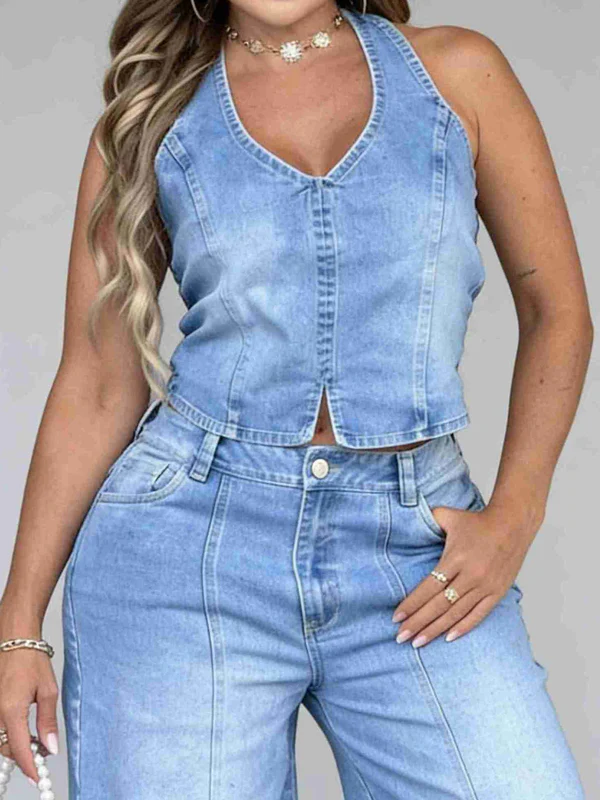 Chaleco jeans stretch AS06516