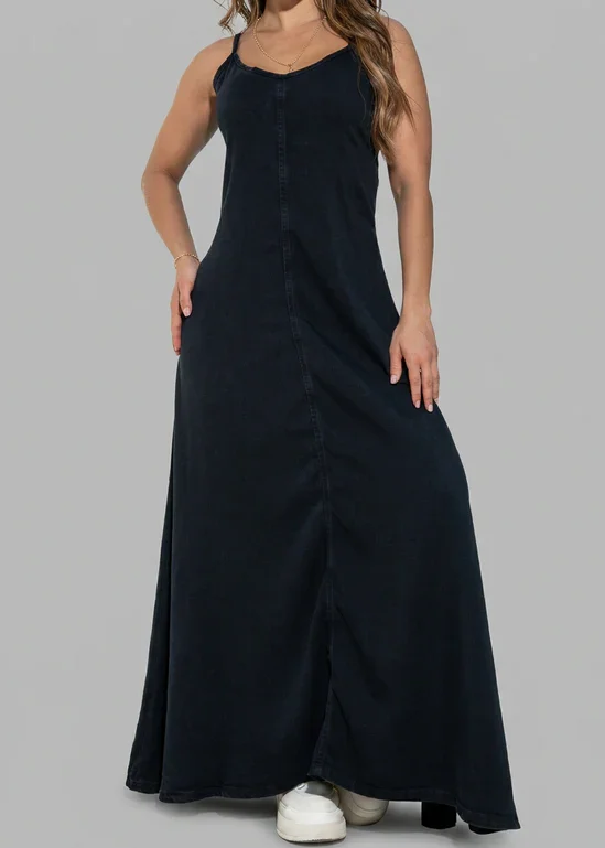 Vestido Largo en Jeans Liviano Rigido AS06743