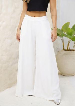 Pantalón Palazzo en tela fluida