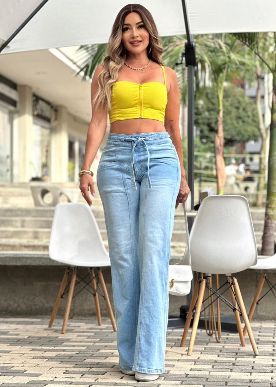 Jeans basta acampanada AS06903
