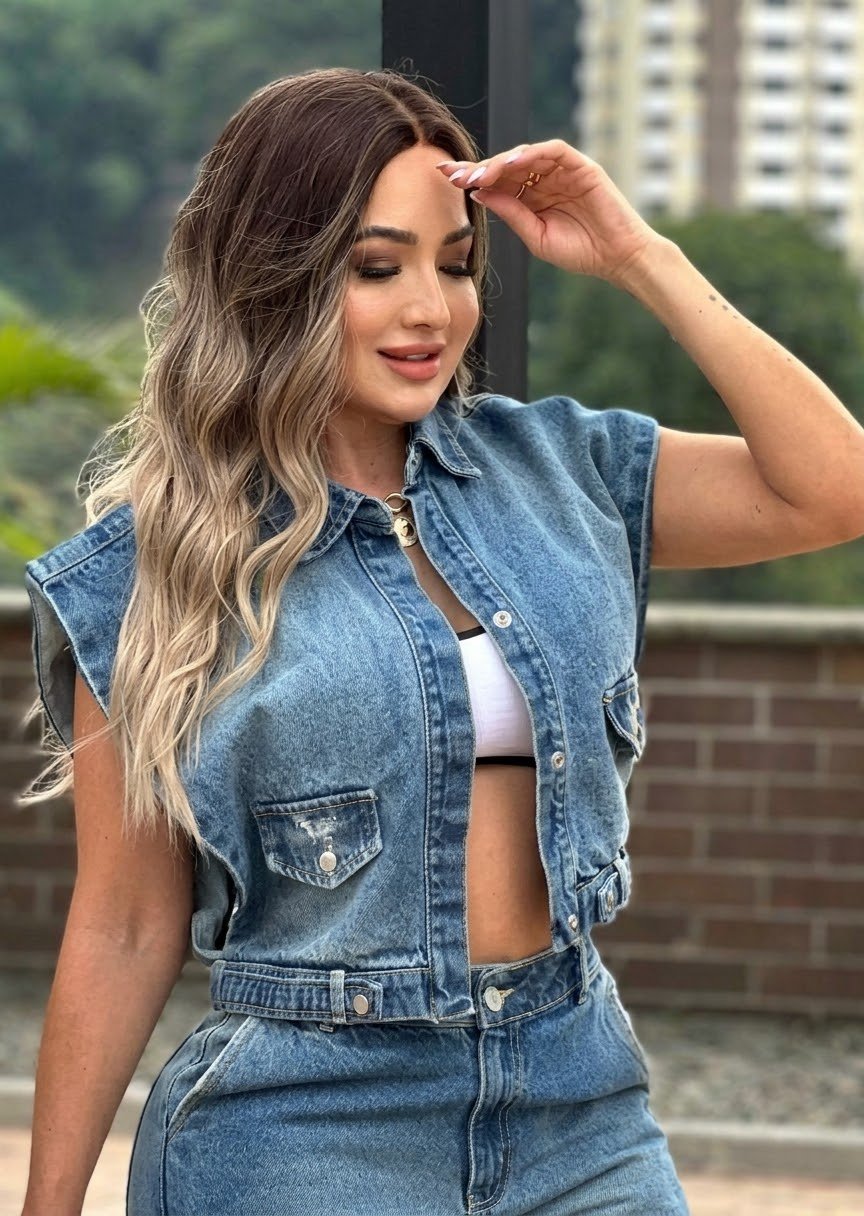 Chaleco jeans sin mangas AS06868