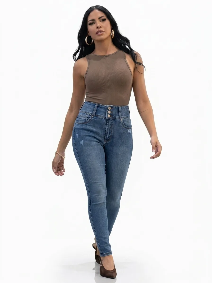 Jeans levanta cola skinny 3B0126