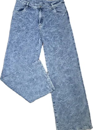 Jeans ancho basta recta plus size