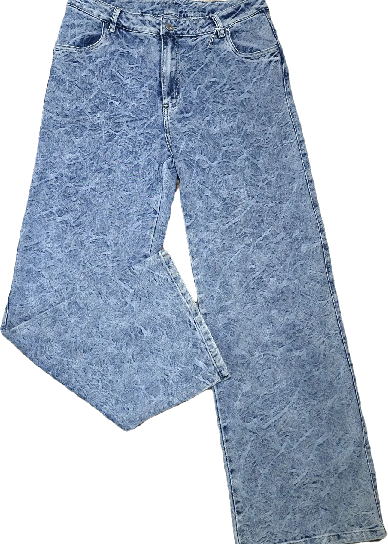 Jeans ancho basta recta plus size