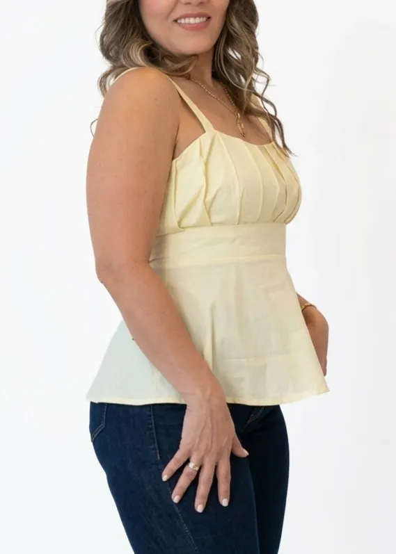 Blusa de tiras con pliegues